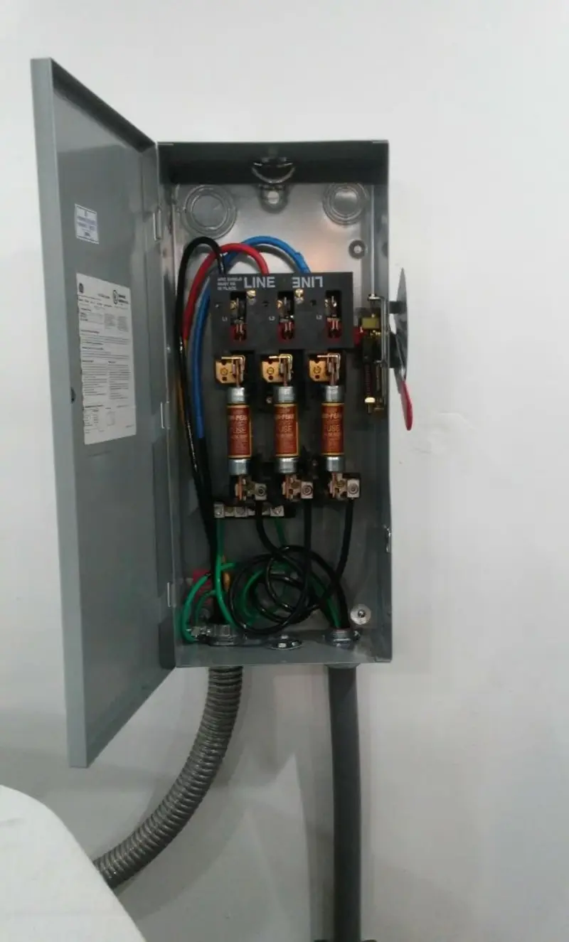 Three-phase disconnect switch installed for Electrical Wiring & Rewiring in Ware