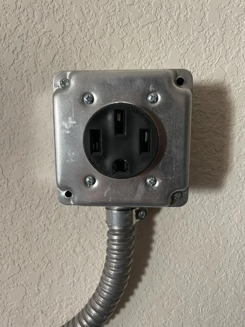 NEMA 14-50 outlet installed for Smart Home Electrical in Ware